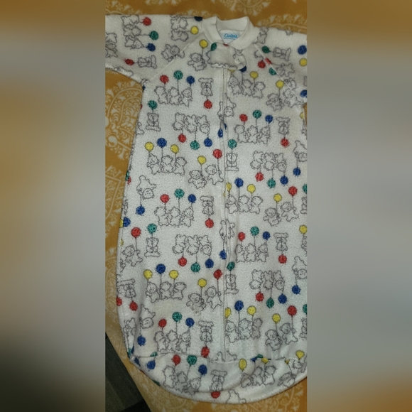 Vintage Carter's Baby Fleece Sleep Bag Sack Wearable Blanket One Size Bears - Picture 2 of 14